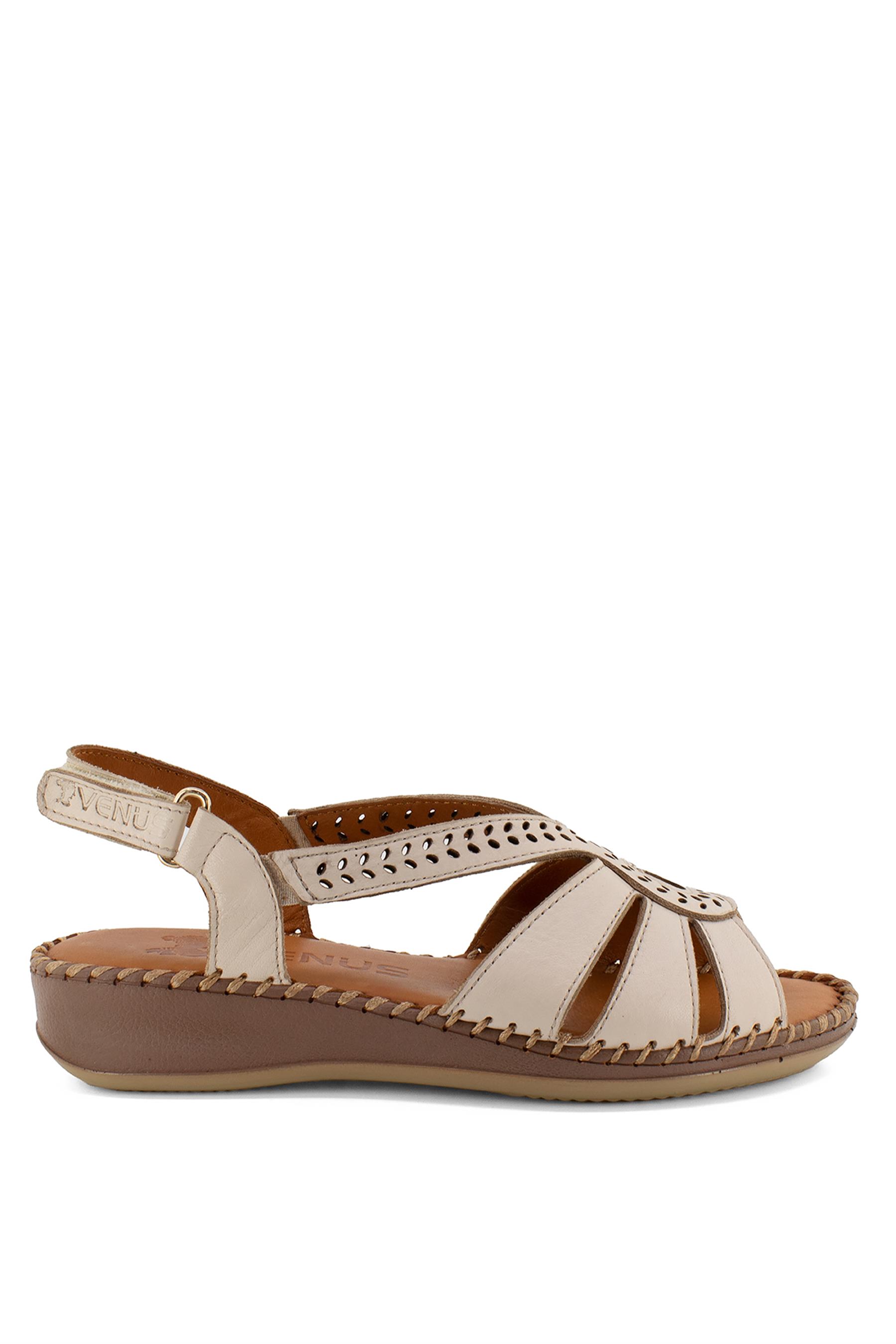 Venüs 2313711Y Kadın Hakiki Deri Sandalet Bej