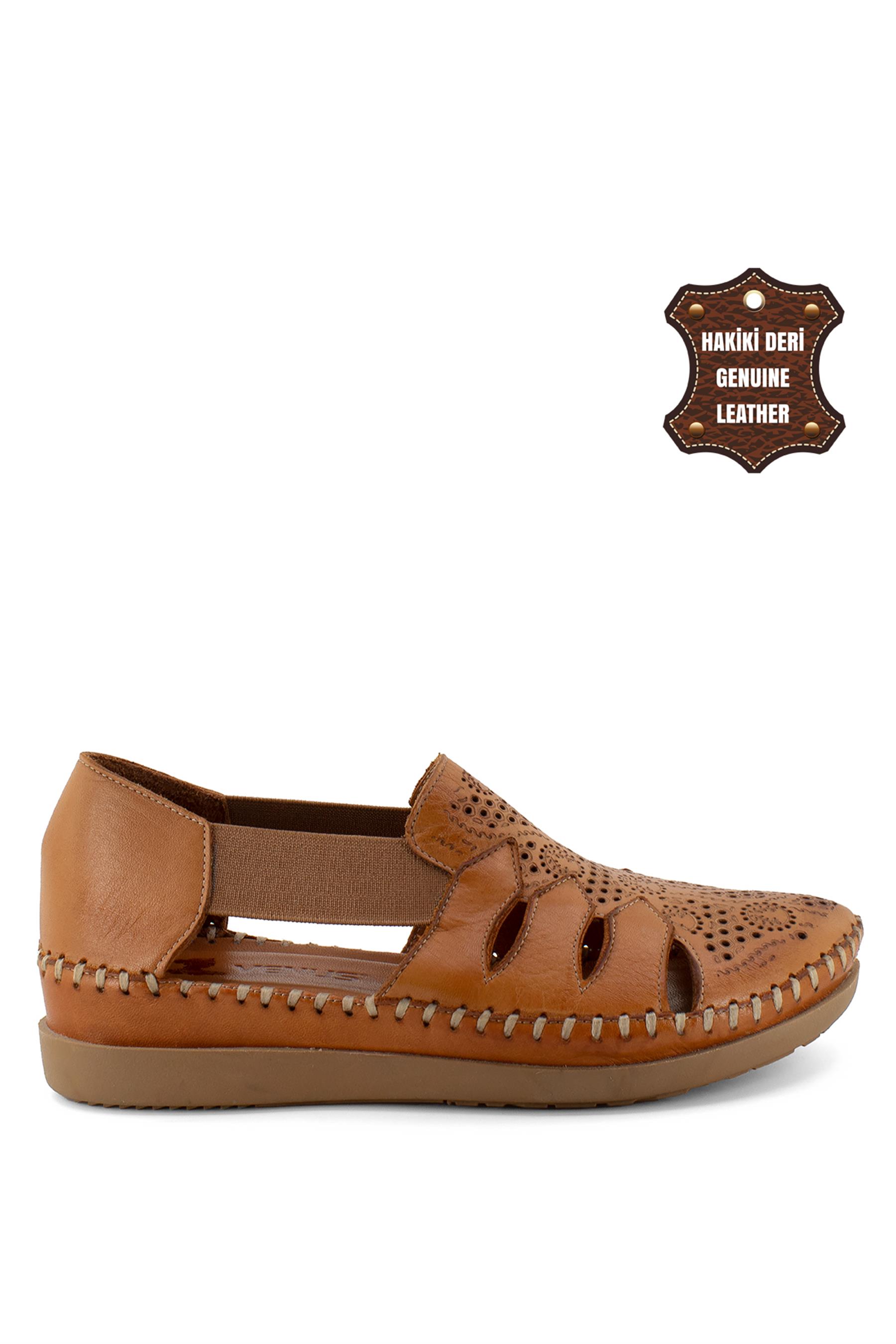 Venüs 23Y 21793514Y Kadın Hakiki Deri Sandalet Taba