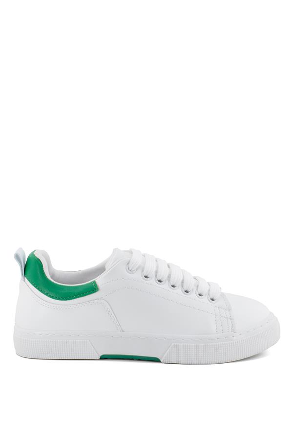 Elit Aky77.1004 Kadın Spor Ayakkabı Beyaz - Yeşil