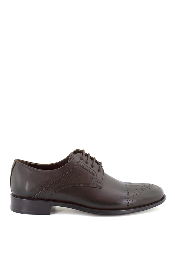 Elit KcmNz023C Erkek Hakiki Deri Klasik Ayakkabı Kahverengi