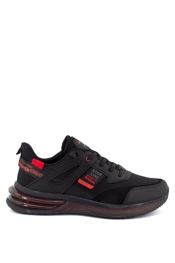 Elit Wrk2485T Erkek Spor Ayakkabı Siyah - Kırmızı