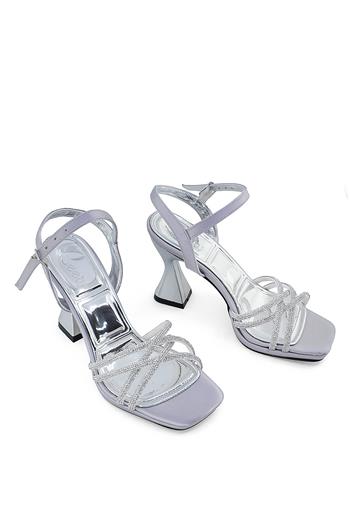 Elit Aky130.609S Kadın Topuklu Ayakkabı Gümüş