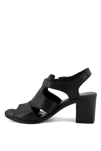 Elit Bls5452C Kadın Hakiki Deri Sandalet Siyah