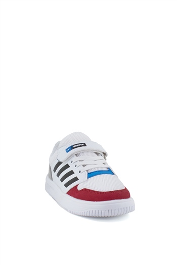 Elit Bst074C Filet Erkek Çocuk Spor Ayakkabı Beyaz - Kırmızı