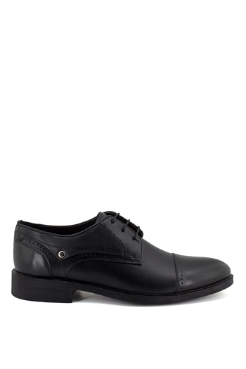 Elit KcmNz011C Erkek Hakiki Deri Klasik Ayakkabı Siyah