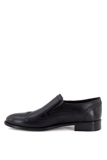 Elit KcmNz012C Erkek Hakiki Deri Klasik Ayakkabı Siyah