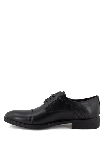 Elit KcmNz021C Erkek Hakiki Deri Klasik Ayakkabı Siyah