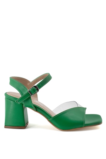 Elit Mst1008C Kadın Topuklu Ayakkabı Yeşil