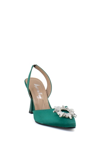 Elit Mst1433T Kadın Topuklu Ayakkabı Yeşil