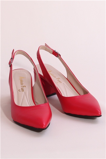 Elit Mst915C Kadın Topuklu Ayakkabı Kırmızı