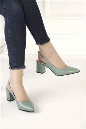 Elit Mst915C Kadın Topuklu Ayakkabı Mint Yeşil