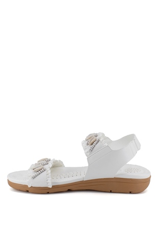 Guja 15028 Kadın Sandalet Beyaz