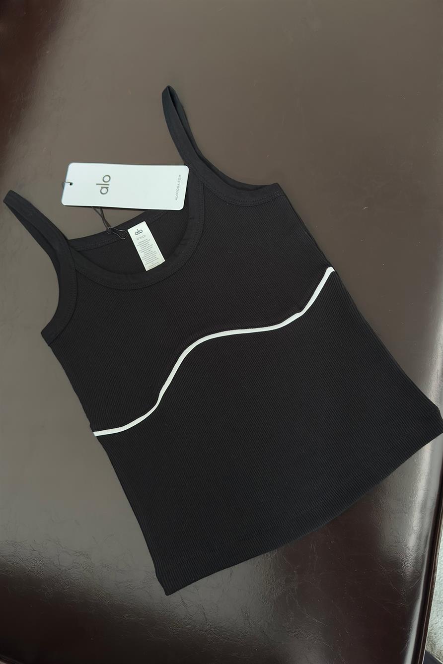 Askılı Marka Tasarım Atlet- SİYAH