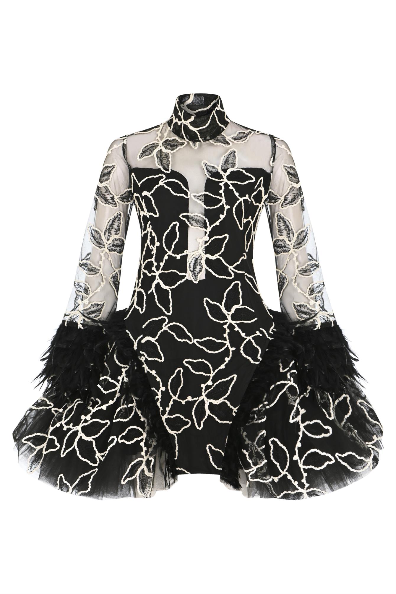 Black White Elbise 