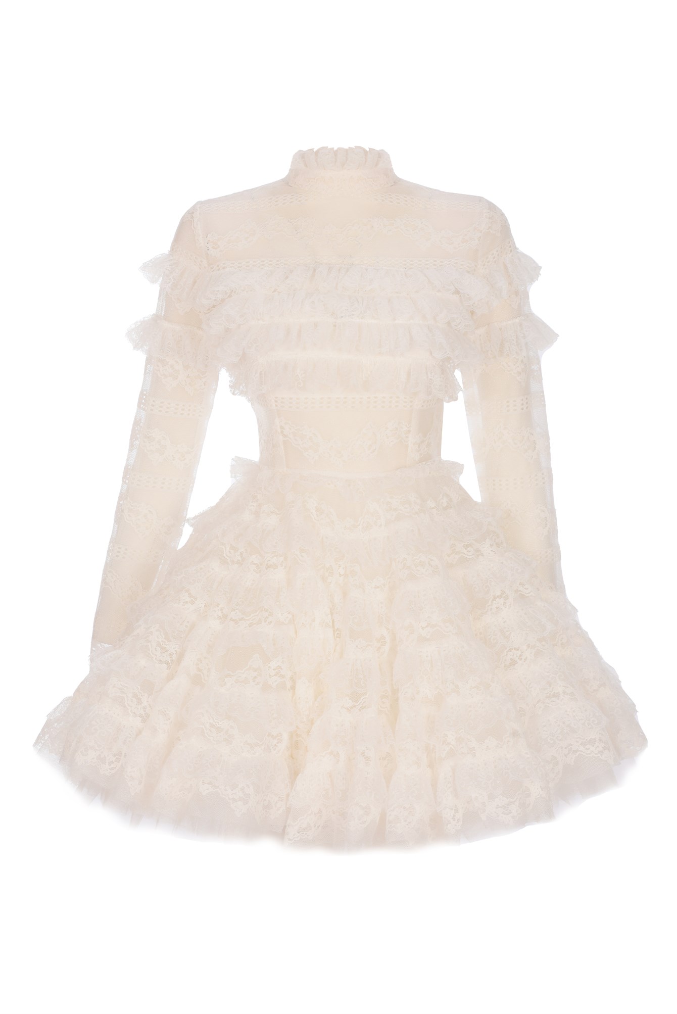 Dantel İşlemeli Whit Dress