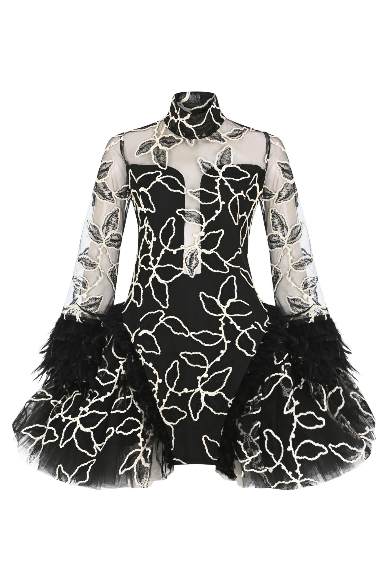 Black White Elbise 