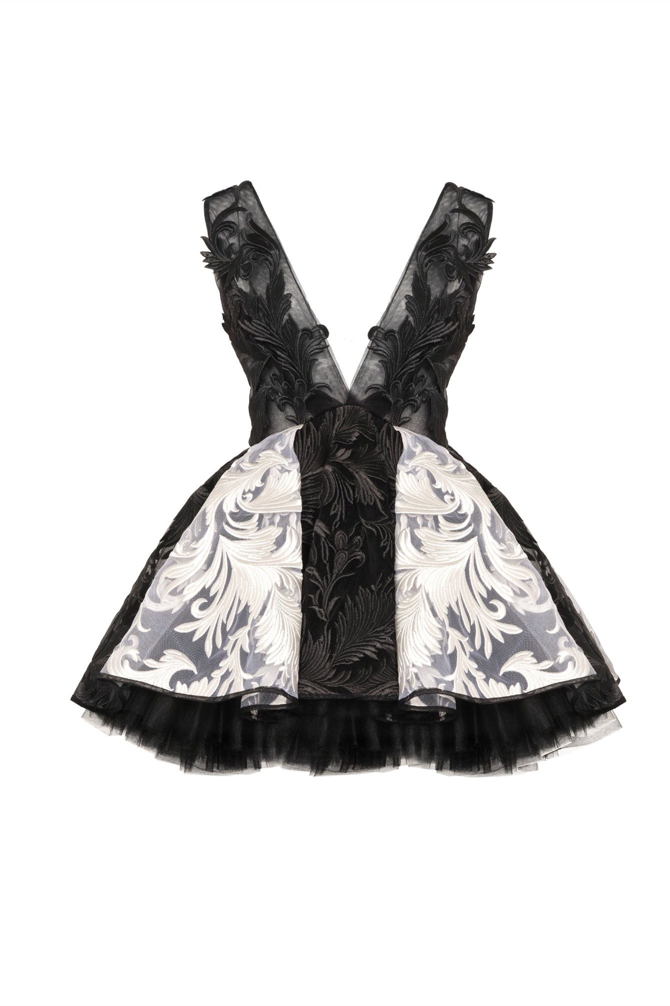 Black White Party Elbise 