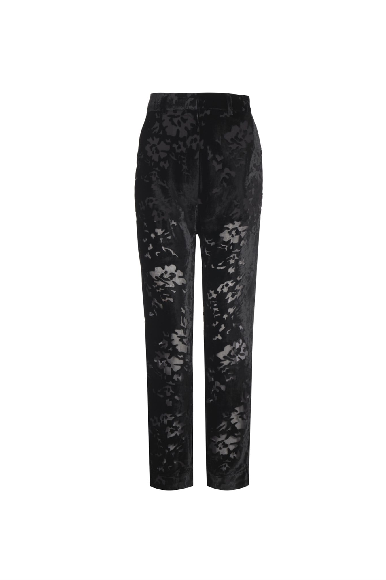 İpek Kadife Transparan Pantolon