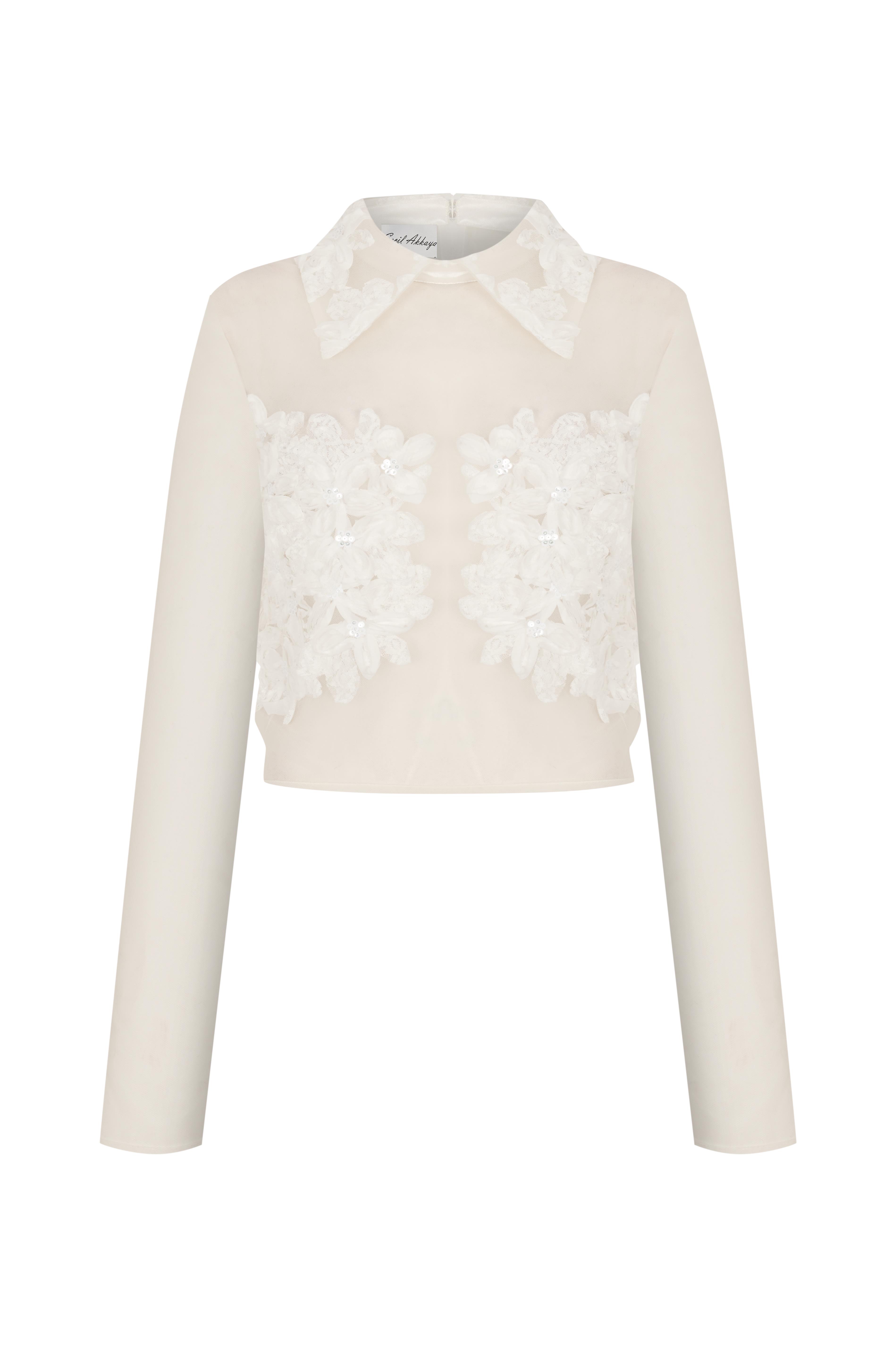 Transparan Beyaz Büstiyer  