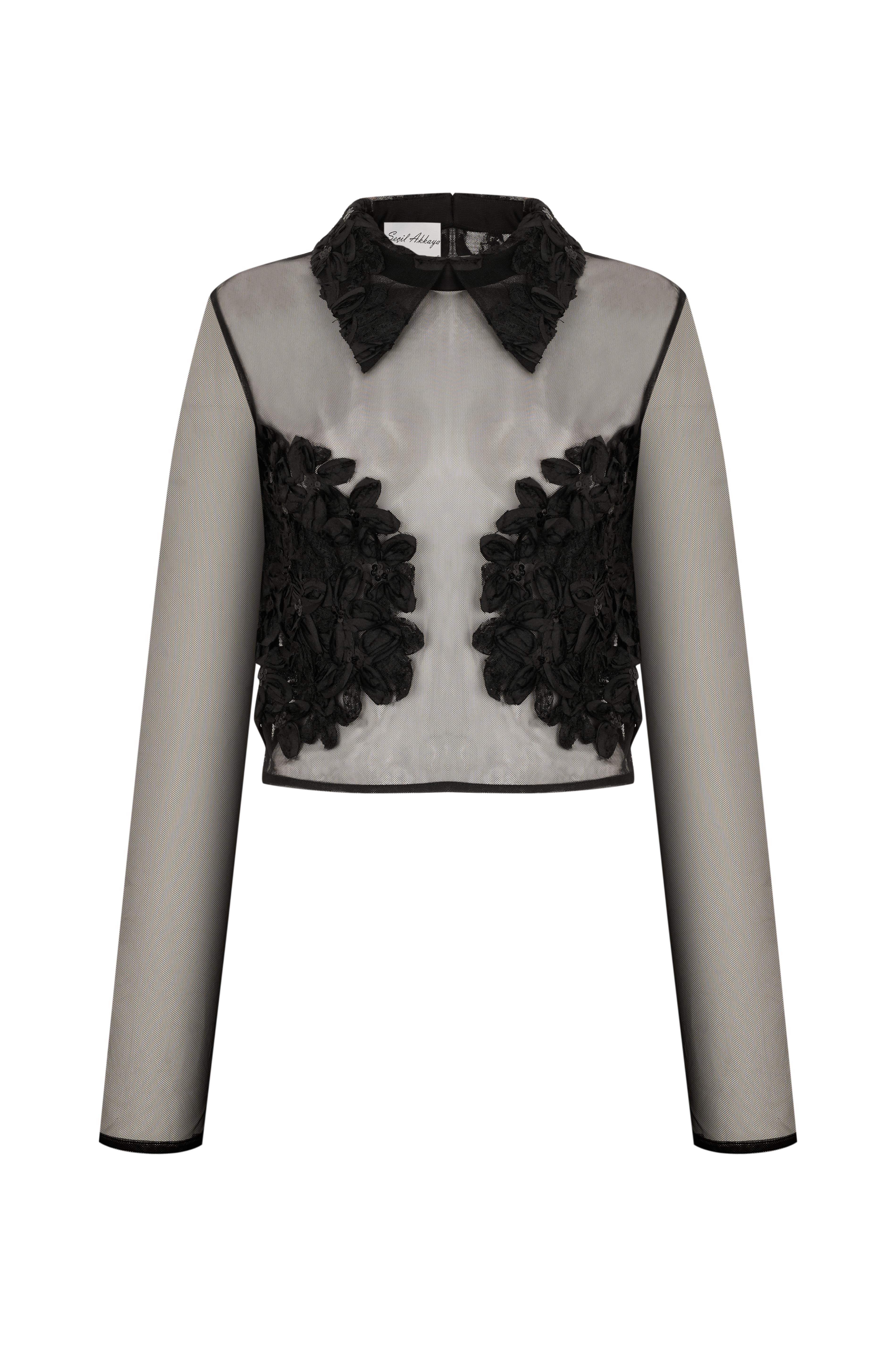 Transparan Siyah Büstiyer 