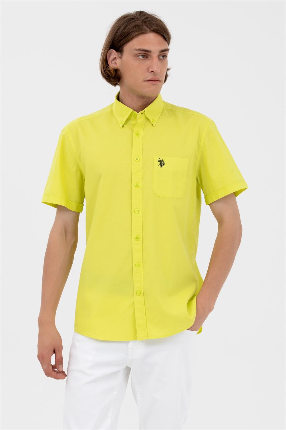 U.S.Polo Assn Erkek GOXY023Y Kısa Kol Gömlek 1570767