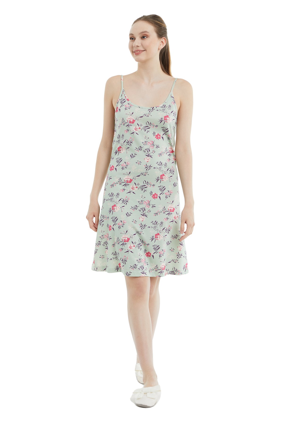 Baykar Kadın Askılı Modal Gecelik Primavera 9938 Yeşil