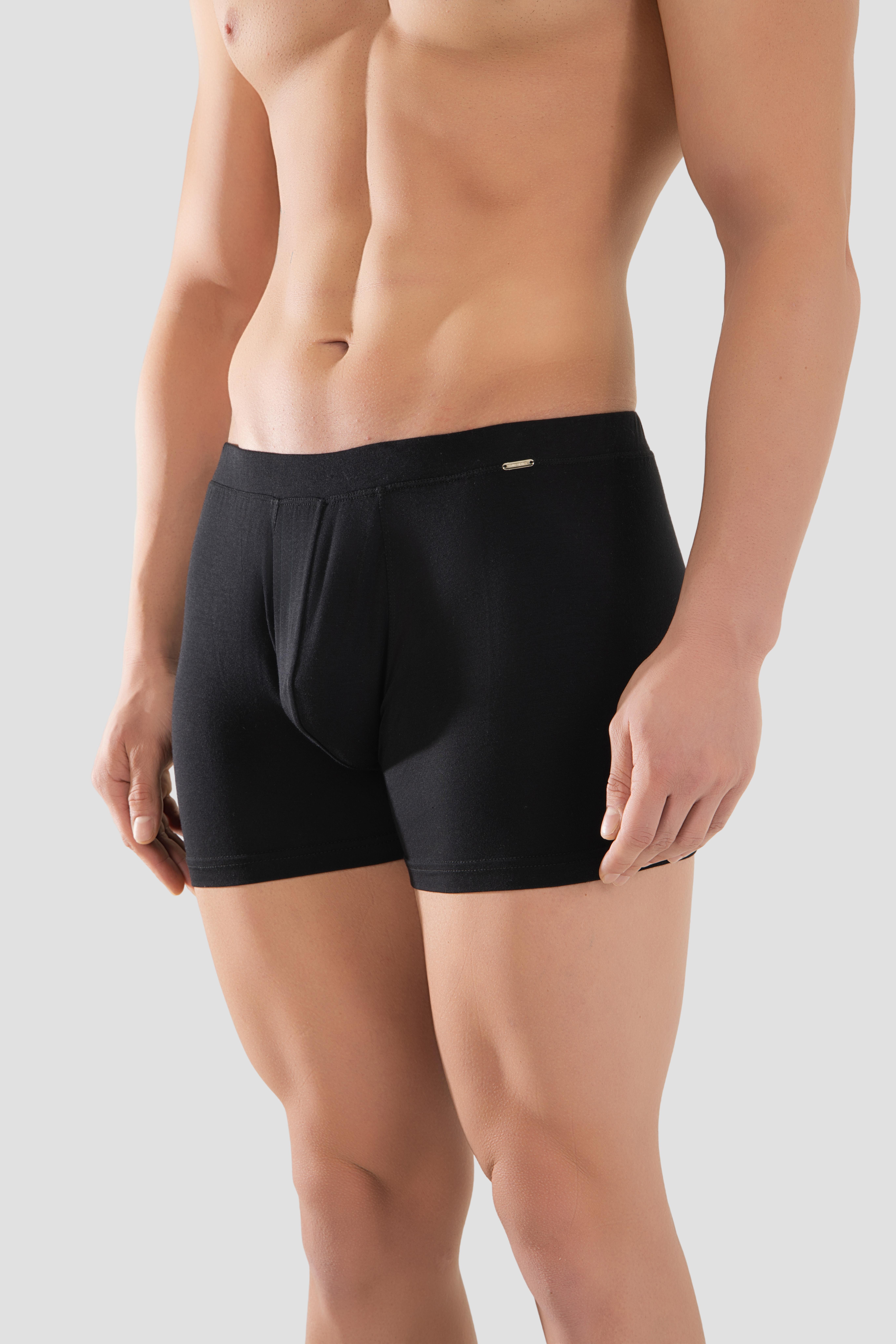 Erkek Mikro Modal Elestan Basic Boxer 1402 Siyah