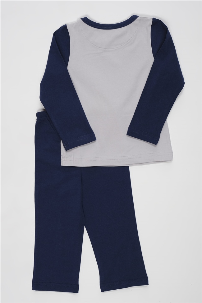 Baykar Erkek Çocuk Baskılı Pijama Takımı 9704 Mavi