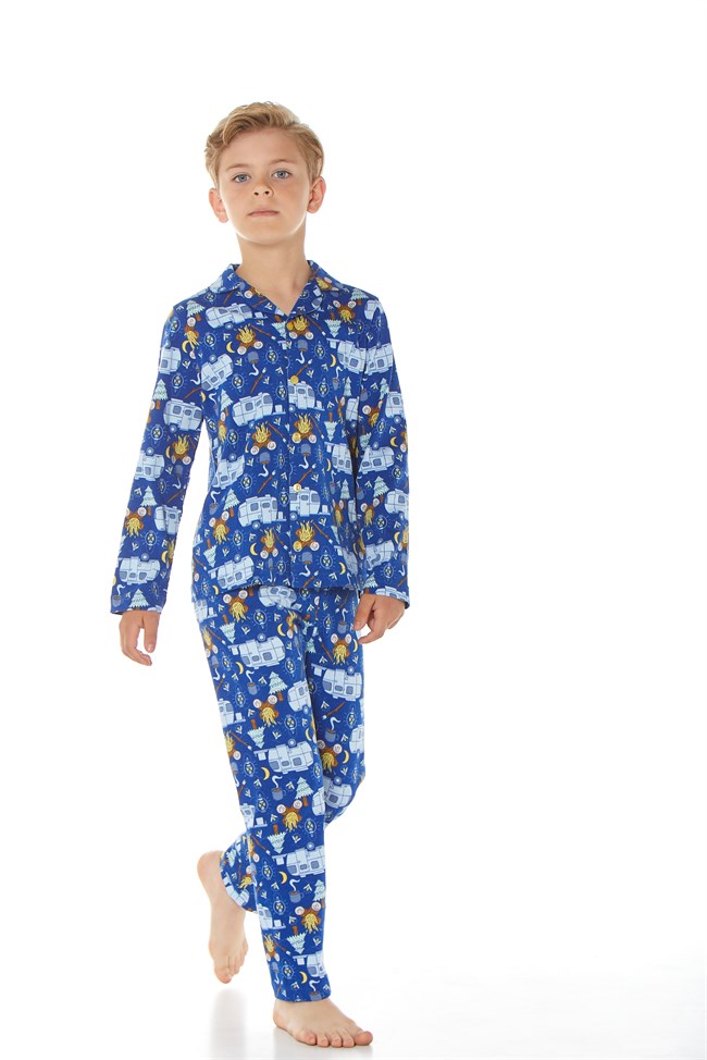 Baykar Erkek Çocuk Uzun Kollu Pijama Takımı 9651 Lacivert