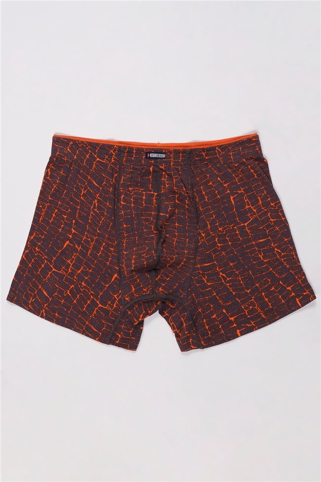Baykar Erkek Mermer Desenli Boxer 1166 Turuncu