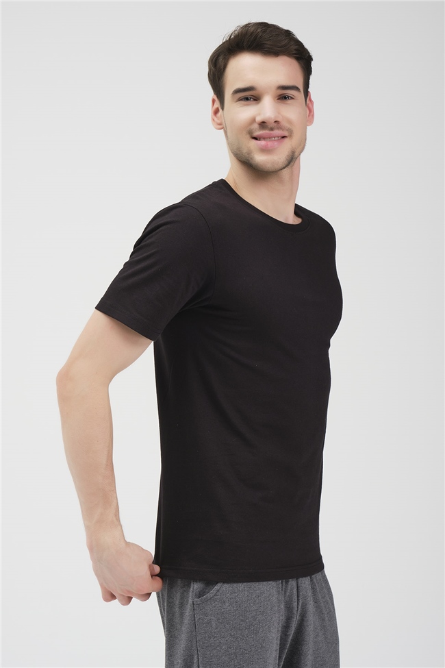 Baykar Erkek Oval Yaka Fanila 1004 Siyah