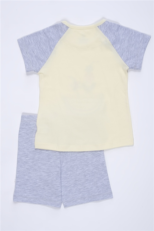 Baykar Kız Çocuk Karpuz Baskılı Şortlu Pijama Takımı 9267 Sarı
