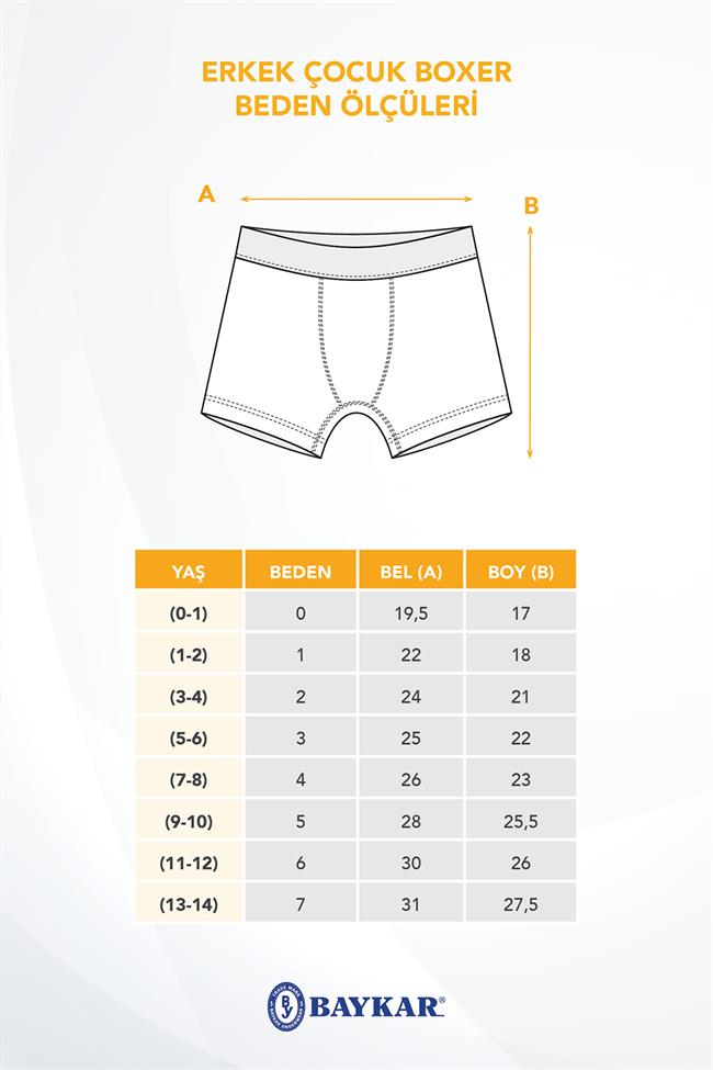 Erkek Çocuk Pamuklu Baskılı Rahat Kesim Likralı Boxer 3'lü Paket 3374 Renkli