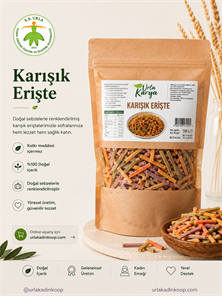 KARIŞIK -SEBZELİ ERİŞTE 500 GR