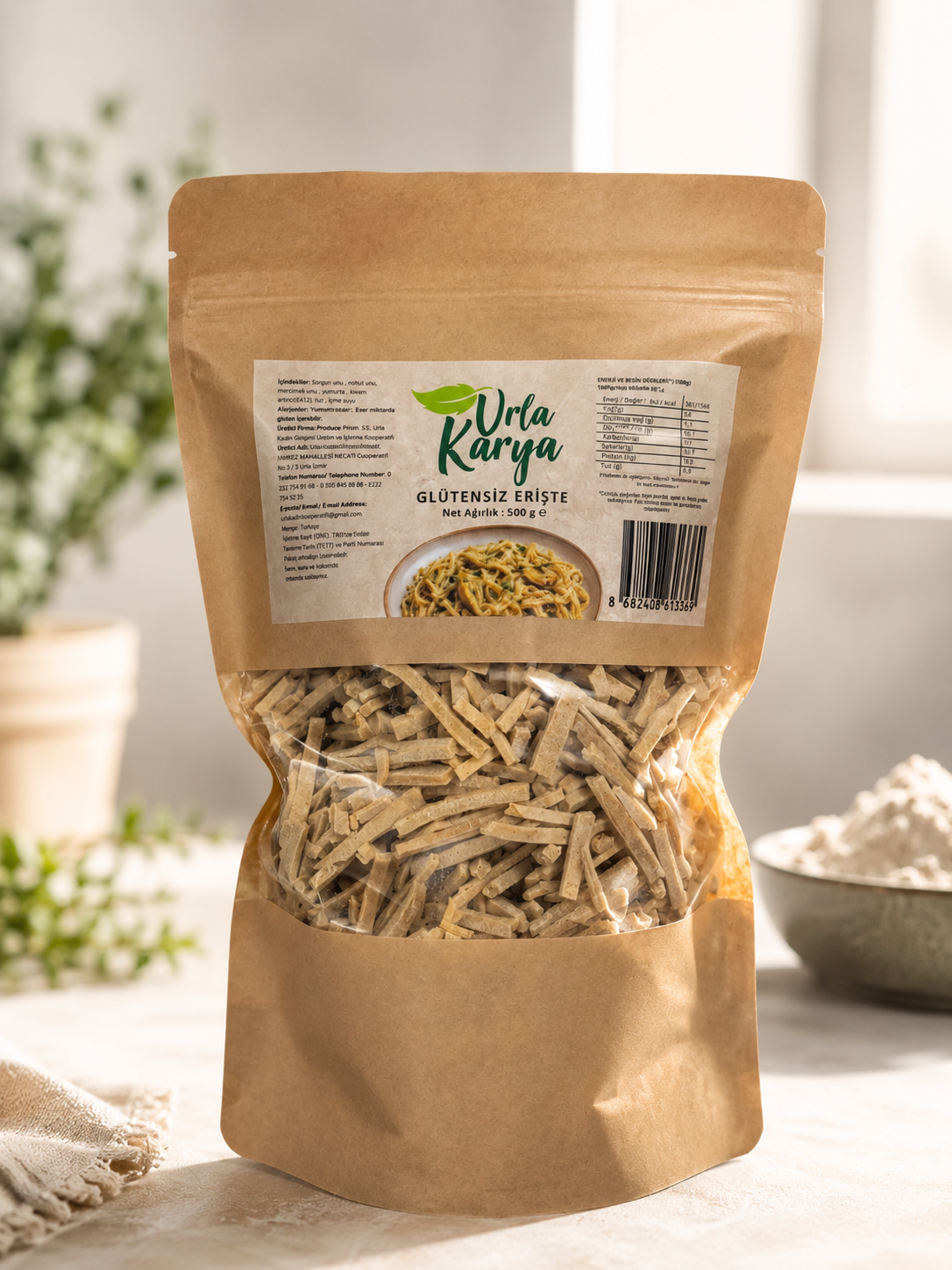 GLÜTENSİZ ERİŞTE 500 Gr