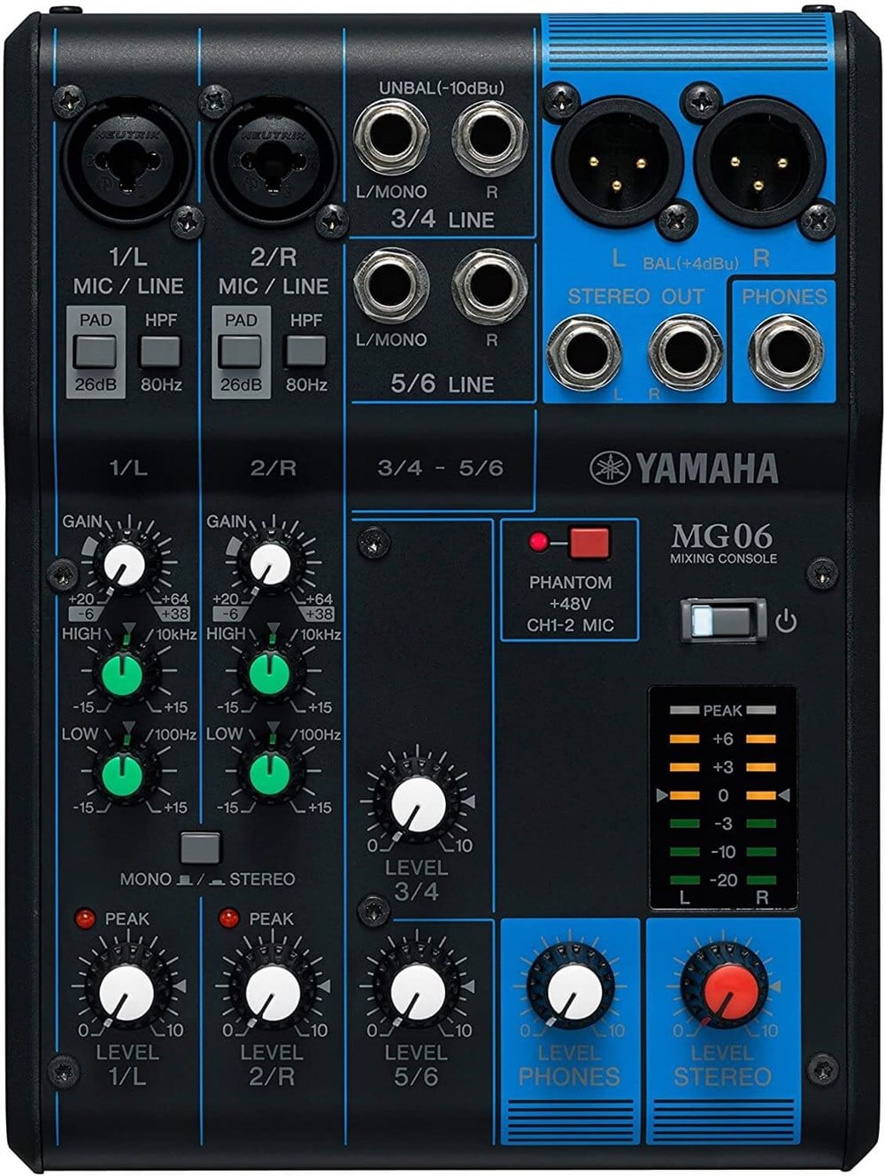 Yamaha MG 06  6 Kanal Deck Mikser