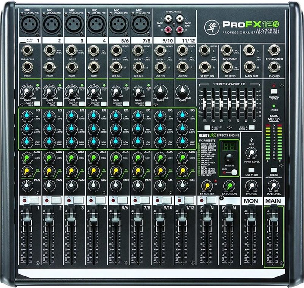 Mackie ProFX12 v2 12 Kanal Profesyonel Efektli Deck Mikser