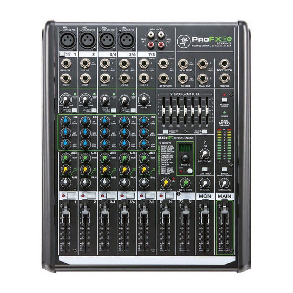 Mackie ProFX8 v2 8 Kanal 1 Aux Analog Mikser