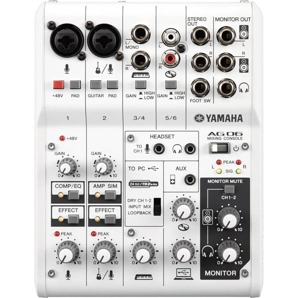 Yamaha AG 06  USB Bağlantılı Kayıt Mikseri
