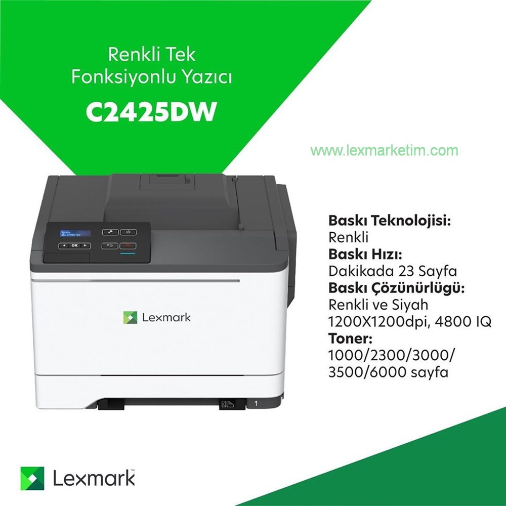 Lexmark C2425dw Renkli Lazer Yazıcı