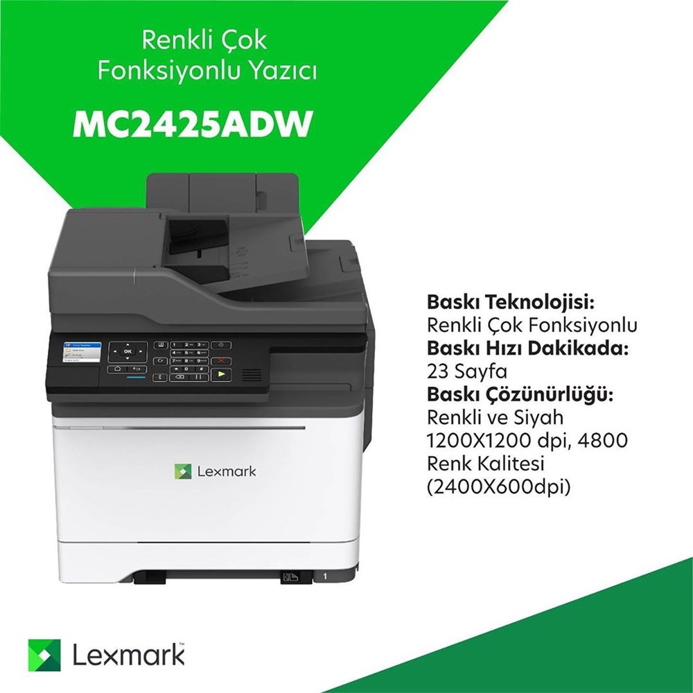 Lexmark MC2425adw Çok Fonksiyonlu Renkli Yazıcı