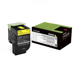 Lexmark 80C8SY0 - Sarı Toner