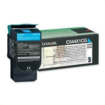 Lexmark C544X1CG - Ekstra Yüksek Kapasiteli Mavi Toner