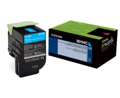 Lexmark 80C8HC0 - Yüksek Kapasiteli Mavi Toner