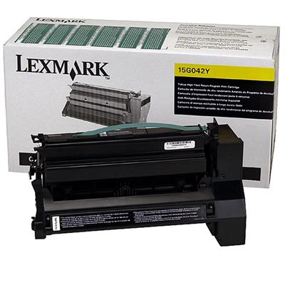 Lexmark 15G042Y - Yüksek Kapasiteli Sarı Toner