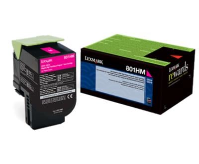 Lexmark 80C8HM0 - Yüksek Kapasiteli Kırmızı Toner