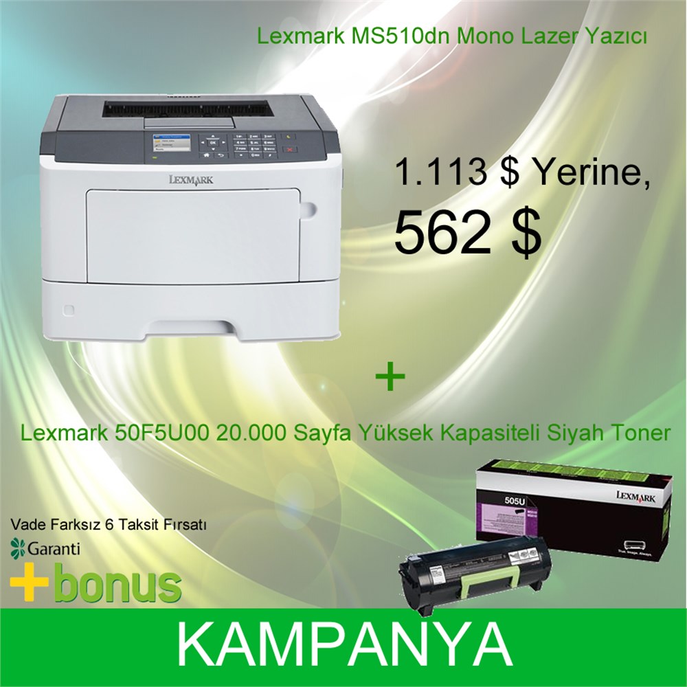 Lexmark MS510dn Mono Lazer Yazıcı