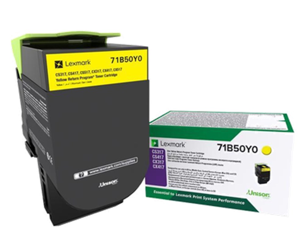 Lexmark 71B50Y0 - Sarı Toner
