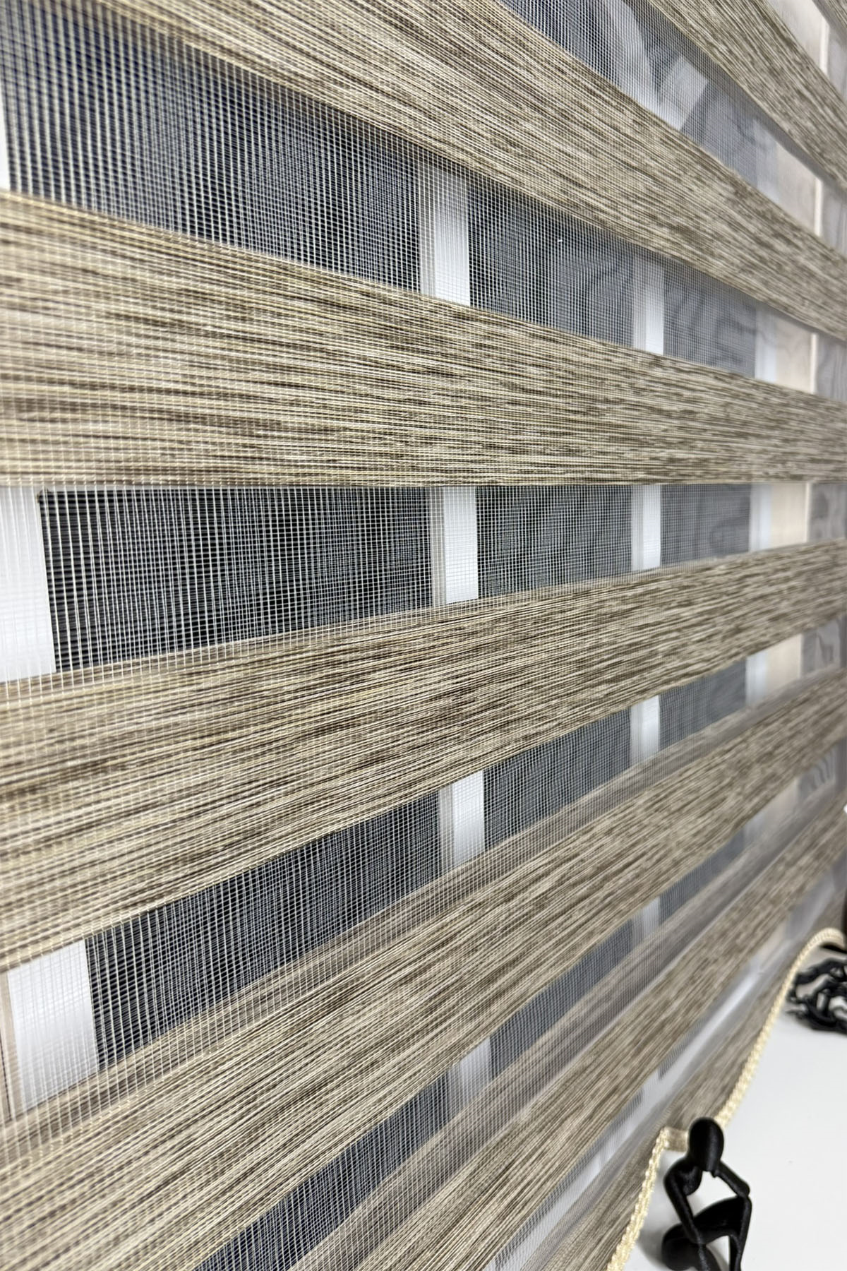 Zebra PerdelerStorBuradaStorBurada Bambu Zebra Stor Perde Kahverengi Alüminyum Kasalı Z-STB400V05