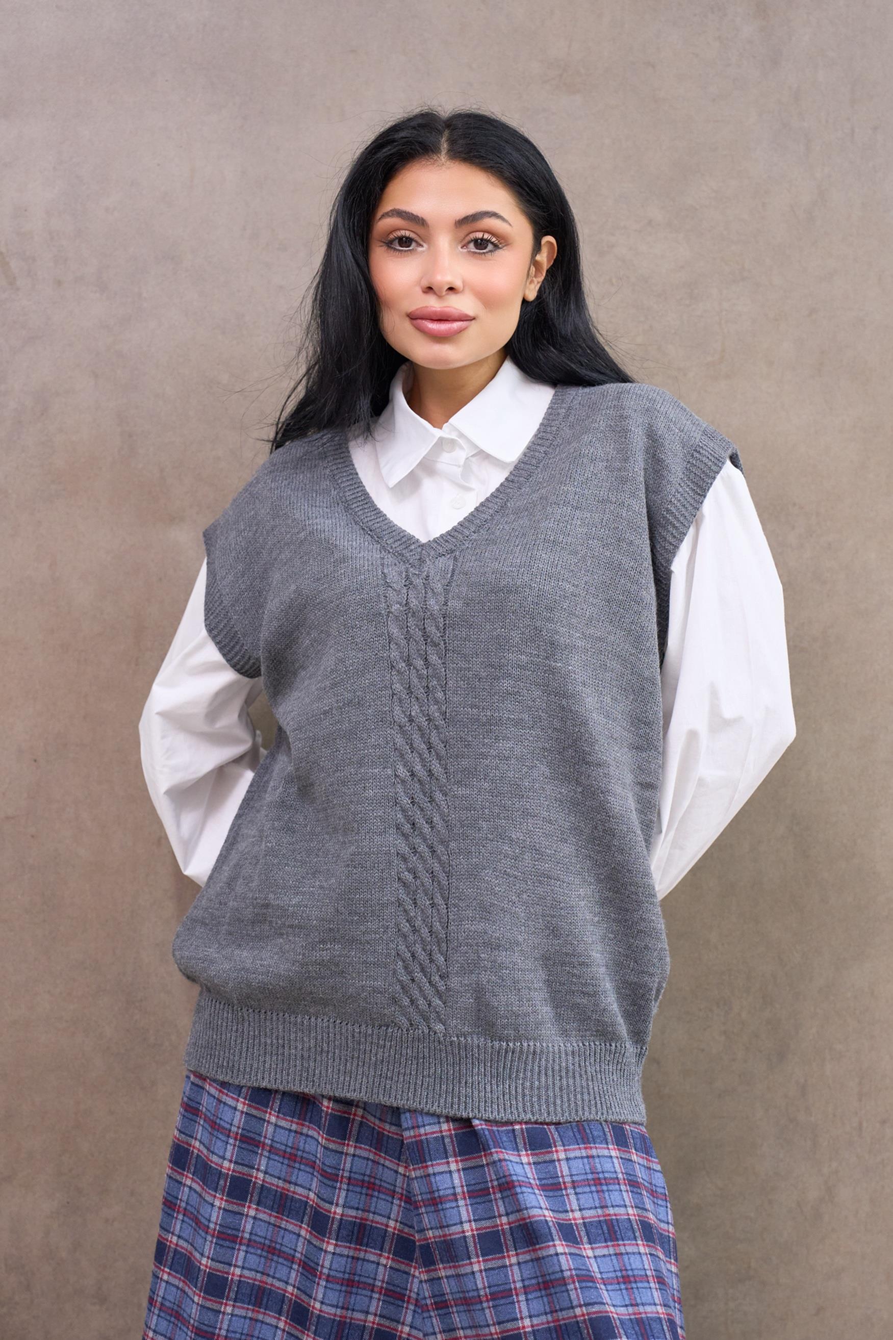 Antrasit Oversize Süveter